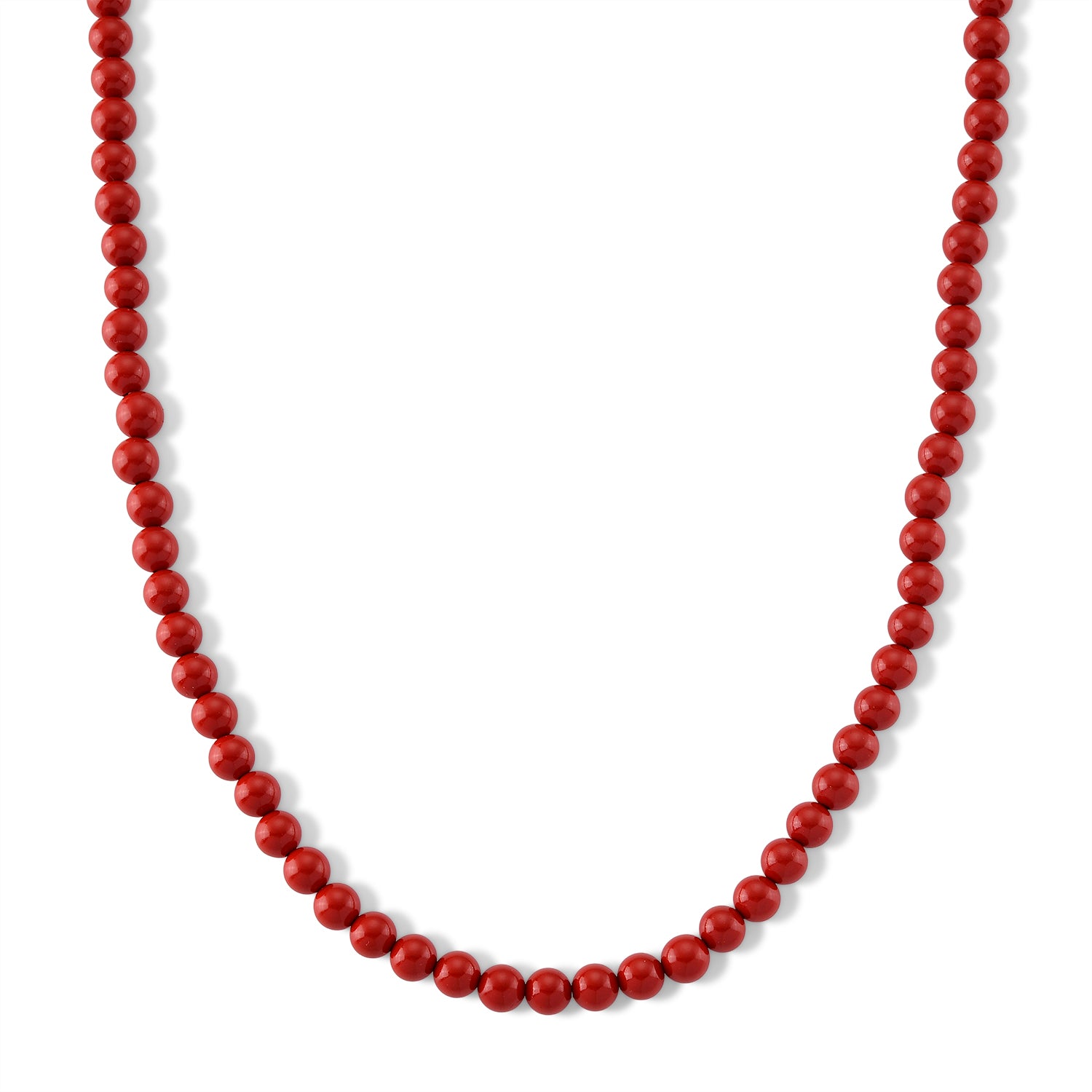 D'Joy roter Zinnober Halskette ca. 50 cm 925 Silber ca. 330,00 ct.