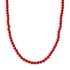 D'Joy roter Zinnober Halskette ca. 50 cm 925 Silber ca. 330,00 ct.