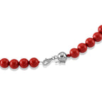 D'Joy roter Zinnober Halskette ca. 50 cm 925 Silber ca. 330,00 ct.