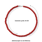 D'Joy roter Zinnober Halskette ca. 50 cm 925 Silber ca. 330,00 ct.
