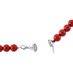 D'Joy roter Zinnober Halskette ca. 50 cm 925 Silber ca. 330,00 ct.