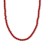 D'Joy roter Zinnober Halskette ca. 50 cm 925 Silber ca. 330,00 ct.