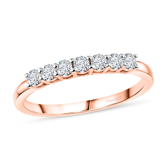 LUXURIANT DIAMOND- Lab Grown Diamant GH Ring 925 Silber 750 Roségold vermeil, 10-15 Werktage Lieferzeit (Größe 21.00) ca. 0.25 ct