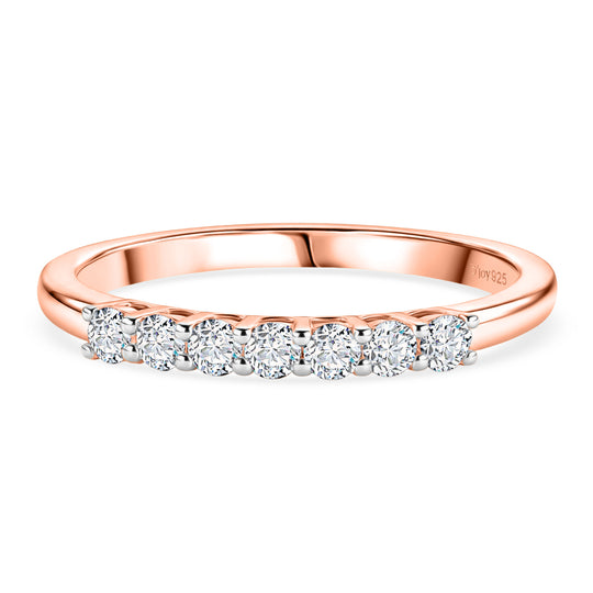 LUXURIANT DIAMOND- Lab Grown Diamant GH Ring 925 Silber 750 Roségold vermeil, 10-15 Werktage Lieferzeit (Größe 21.00) ca. 0.25 ct
