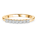 D'Joy SI-GH Labor Diamant Ring, 925 Silber 750 Gelbgold Vermeil - 0,25 ct.