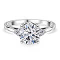 EXKLUSIVES ANGEBOT LUXURIANT DIAMOND - Lab Grown Diamant 100 Facetten-GH Ring 925 Silber Rhodiniert (Größe 17.00) ca. 2.08 ct