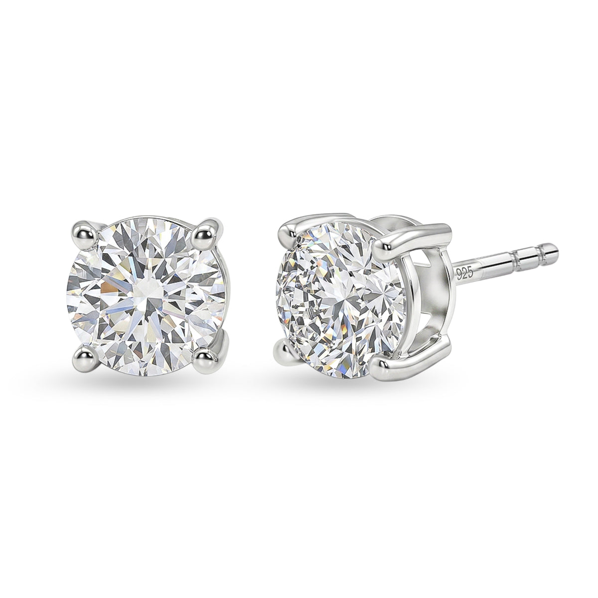 LUXURIANT DIAMOND - Lab Grown Diamant 100 Facetten-GH Ohrringe 925 Silber Rhodiniert ca. 2,11 ct.