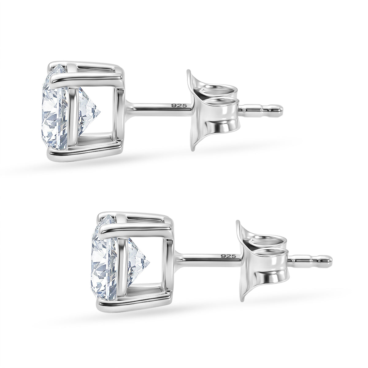 LUXURIANT DIAMOND - Lab Grown Diamant 100 Facetten-GH Ohrringe 925 Silber Rhodiniert ca. 2,11 ct.