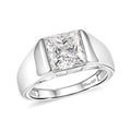 D'Joy Moissanit Ring 925 Silber Rhodiniert (Größe 19.00) ca. 2,79 ct