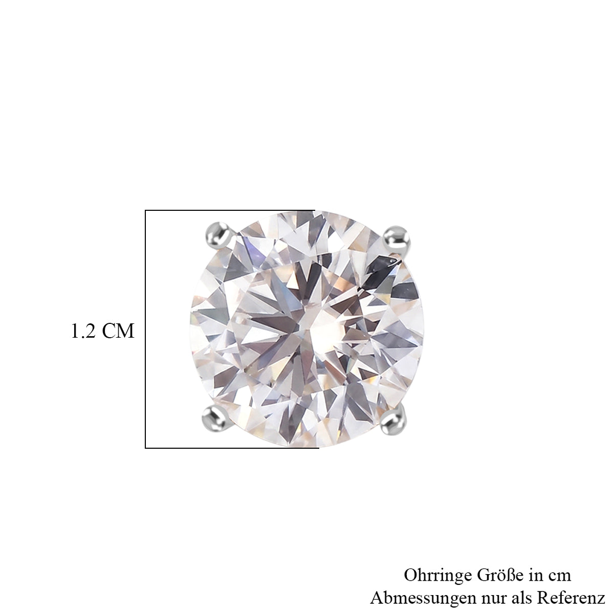 D'Joy Moissanit Ohrringe 925 Silber Rhodiniert ca. 10.08 ct