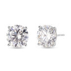 D'Joy Moissanit Ohrringe 925 Silber Rhodiniert ca. 10.08 ct