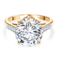 D'Joy Moissanit Ring 925 Silber 750 Gelbgold vermeil (Größe 17.00) ca. 5,09 ct