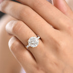 D'Joy Moissanit Ring 925 Silber 750 Gelbgold vermeil (Größe 21.00) ca. 5,09 ct