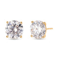 D'Joy Moissanit Ohrringe 925 Silber 750 Gelbgold vermeil ca. 9.69 ct