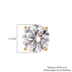 D'Joy Moissanit Ohrringe 925 Silber 750 Gelbgold vermeil ca. 9.69 ct