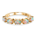 D'Joy AA Natürlicher, äthiopischer Welo Opal Ring 925 Silber Gold (Größe 17.00) ca. 0,64 ct