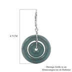 D'Joy Natürlicher Olmek Jadeit Ohrringe 925 Silber Rhodiniert ca. 30.00 ct