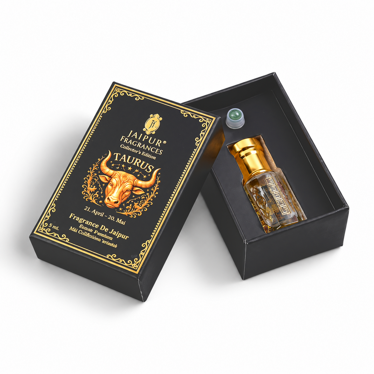 Taurus ?  Jaipur Attar / Oil: Fragrance dé Jaipur Key Notes (Vibe): Rich Florals • Warm Amber • Earthy Elegance Recommended Stone / Crystal: Green Aventurine / Green Onyx (abundance & grounding) With Gold Flakes