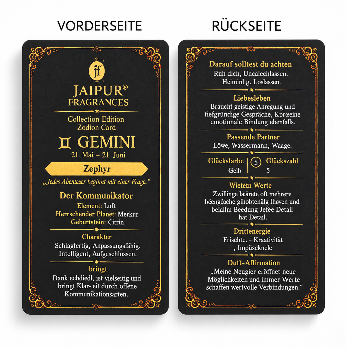 Gemini (May 21Gemini ?  Jaipur Attar / Oil: Zephyr Key Notes (Vibe): Fresh Breeze • Citrus Touch • Light Musk Recommended Stone / Crystal: Citrine (clarity & joy) – Jun 20) – Citrine / Yellow Jasper With Gold Flakes
