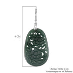 D'Joy Natürlicher Olmek Jadeit Ohrringe 925 Silber Rhodiniert ca. 35.00 ct