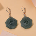 D'Joy Natürlicher Olmek Jadeit Ohrringe 925 Silber Rhodiniert ca. 43.00 ct
