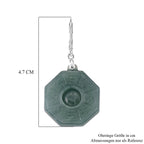 D'Joy Natürlicher Olmek Jadeit Ohrringe 925 Silber Rhodiniert ca. 43.00 ct