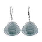 D'Joy Natürlicher Olmek Jadeit Ohrringe 925 Silber Rhodiniert ca. 20.00 ct