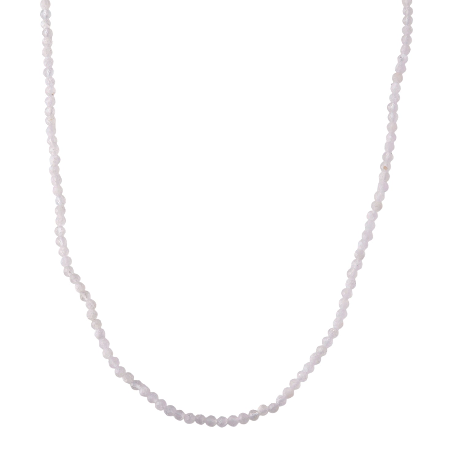 Ceylon Regenbogen Mondstein Halskette ca. 45 cm 316L Edelstahl ca. 40.00 ct