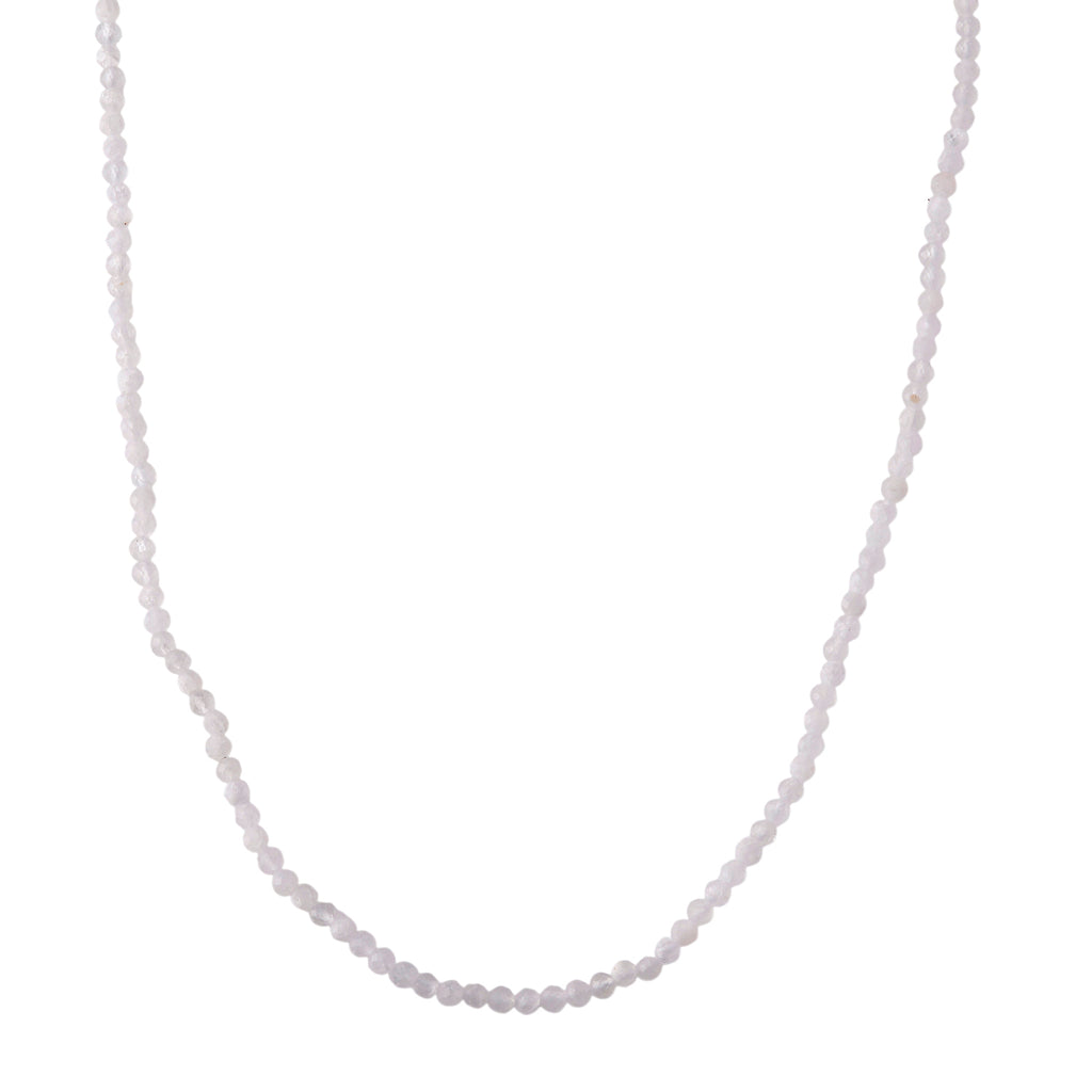 Ceylon Regenbogen Mondstein Halskette ca. 45 cm 316L Edelstahl ca. 40.00 ct