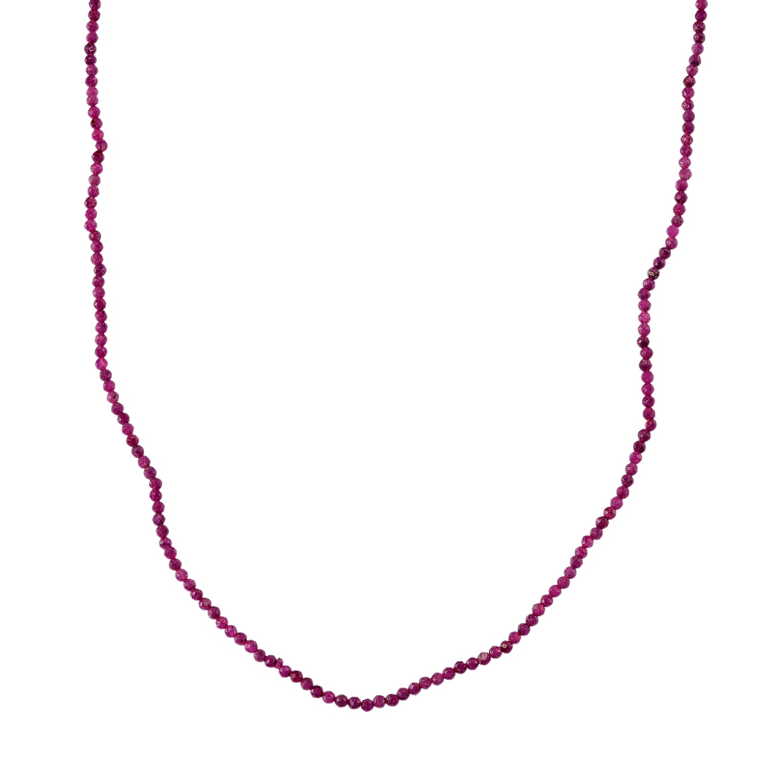 Ceylon Rubin Halskette ca. 45 cm 316L Edelstahl ca. 28.00 ct