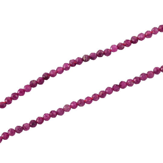Ceylon Rubin Halskette ca. 45 cm 316L Edelstahl ca. 28.00 ct