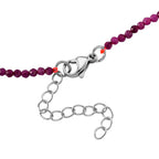 Ceylon Rubin Halskette ca. 45 cm 316L Edelstahl ca. 28.00 ct