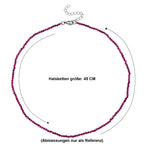 Ceylon Rubin Halskette ca. 45 cm 316L Edelstahl ca. 28.00 ct