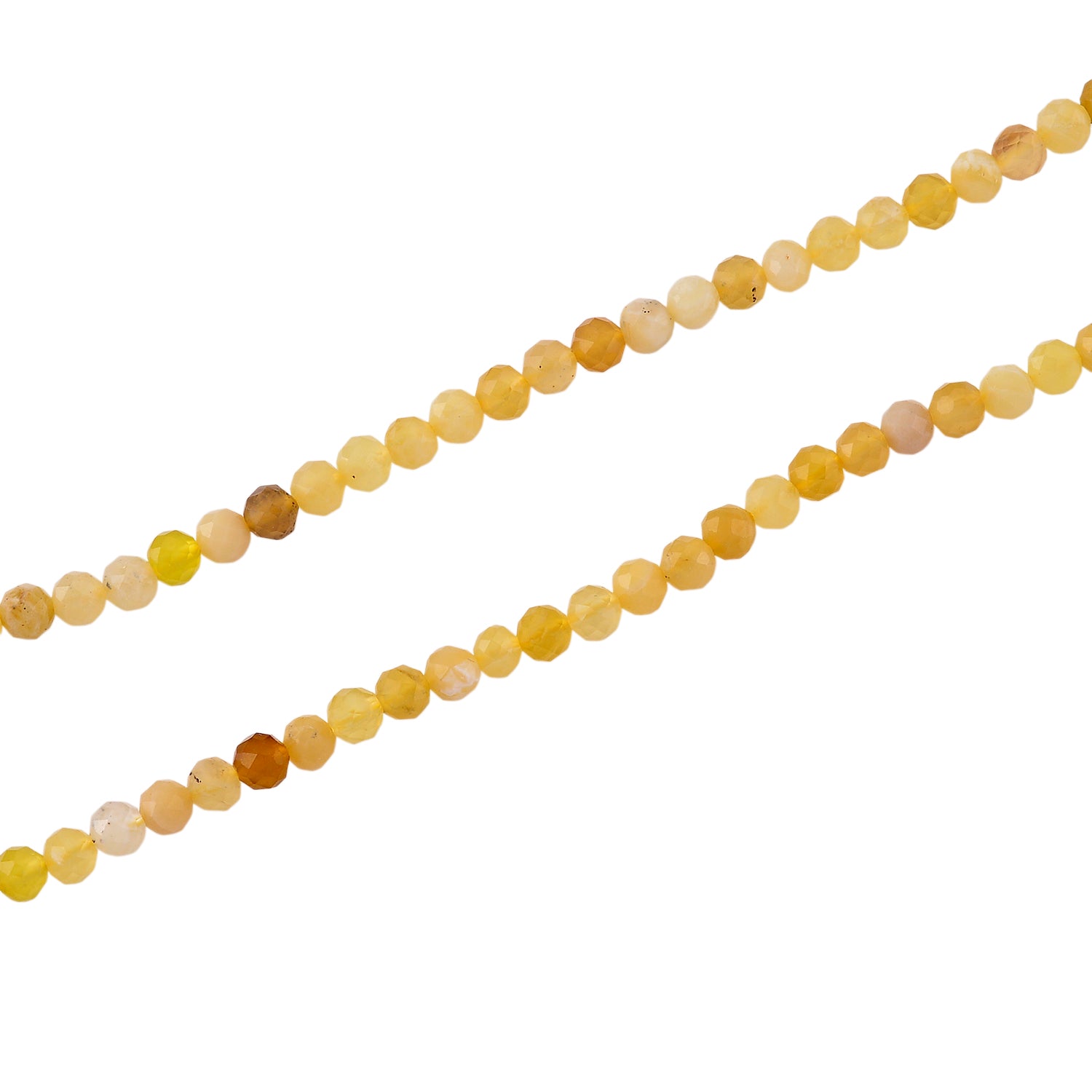 Gelber Opal Halskette ca. 45 cm 316L Edelstahl ca. 35.00 ct
