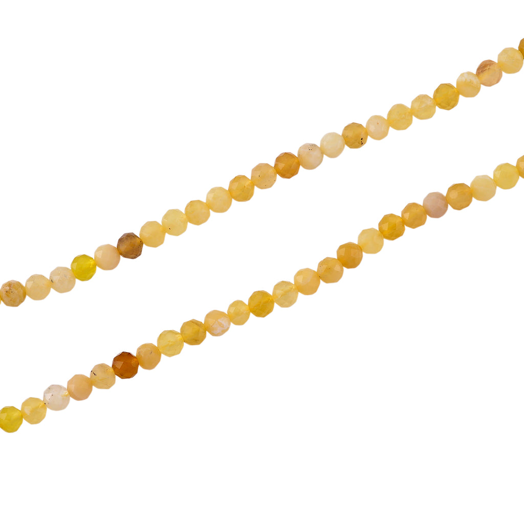 Gelber Opal Halskette ca. 45 cm 316L Edelstahl ca. 35.00 ct