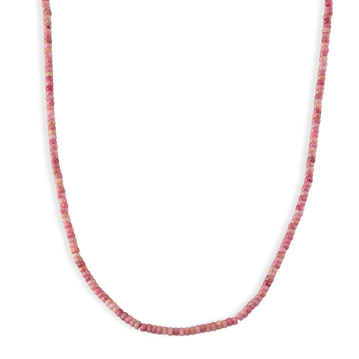 Natürlicher Argentinien Rhodochrosit Halskette ca. 45 cm 316L Edelstahl ca. 60.00 ct