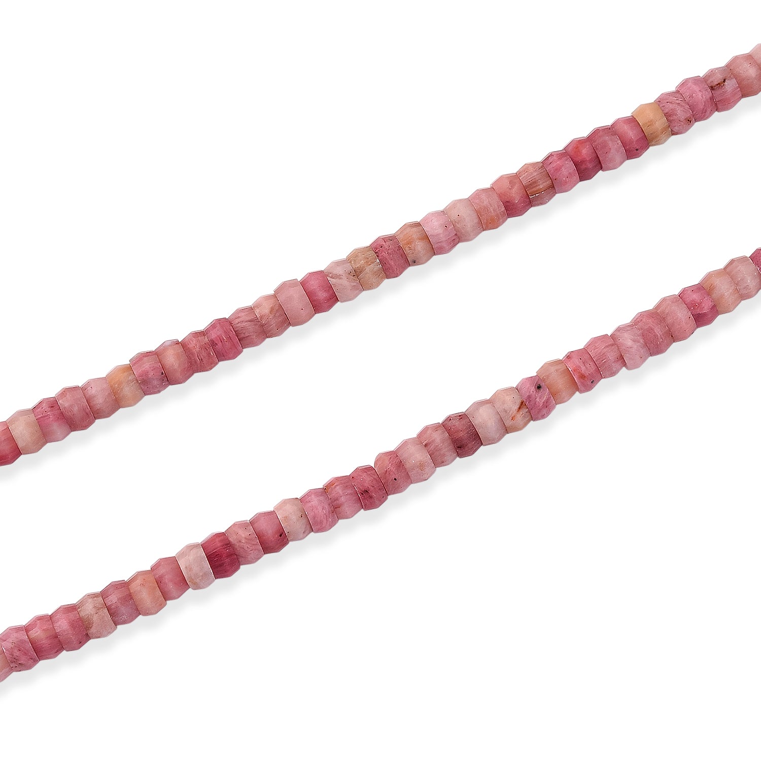 Natürlicher Argentinien Rhodochrosit Halskette ca. 45 cm 316L Edelstahl ca. 60.00 ct