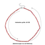 Natürlicher Argentinien Rhodochrosit Halskette ca. 45 cm 316L Edelstahl ca. 60.00 ct
