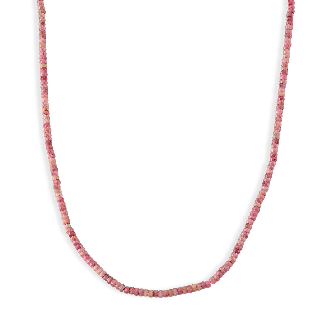 Natürlicher Argentinien Rhodochrosit Halskette ca. 45 cm 316L Edelstahl ca. 60.00 ct