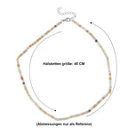 Mehrfarbiger Amazonit Halskette ca. 45 cm 316L Edelstahl ca. 65.00 ct