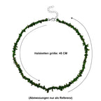 Natürlicher Chromdiopsid Halskette ca. 45 cm 316L Edelstahl ca. 80.00 ct