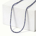 Blauer Sodalith Halskette ca. 45 cm 316L Edelstahl ca. 65.00 ct