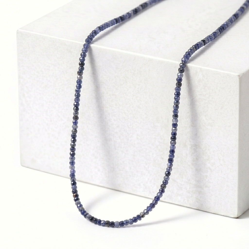 Blauer Sodalith Halskette ca. 45 cm 316L Edelstahl ca. 65.00 ct