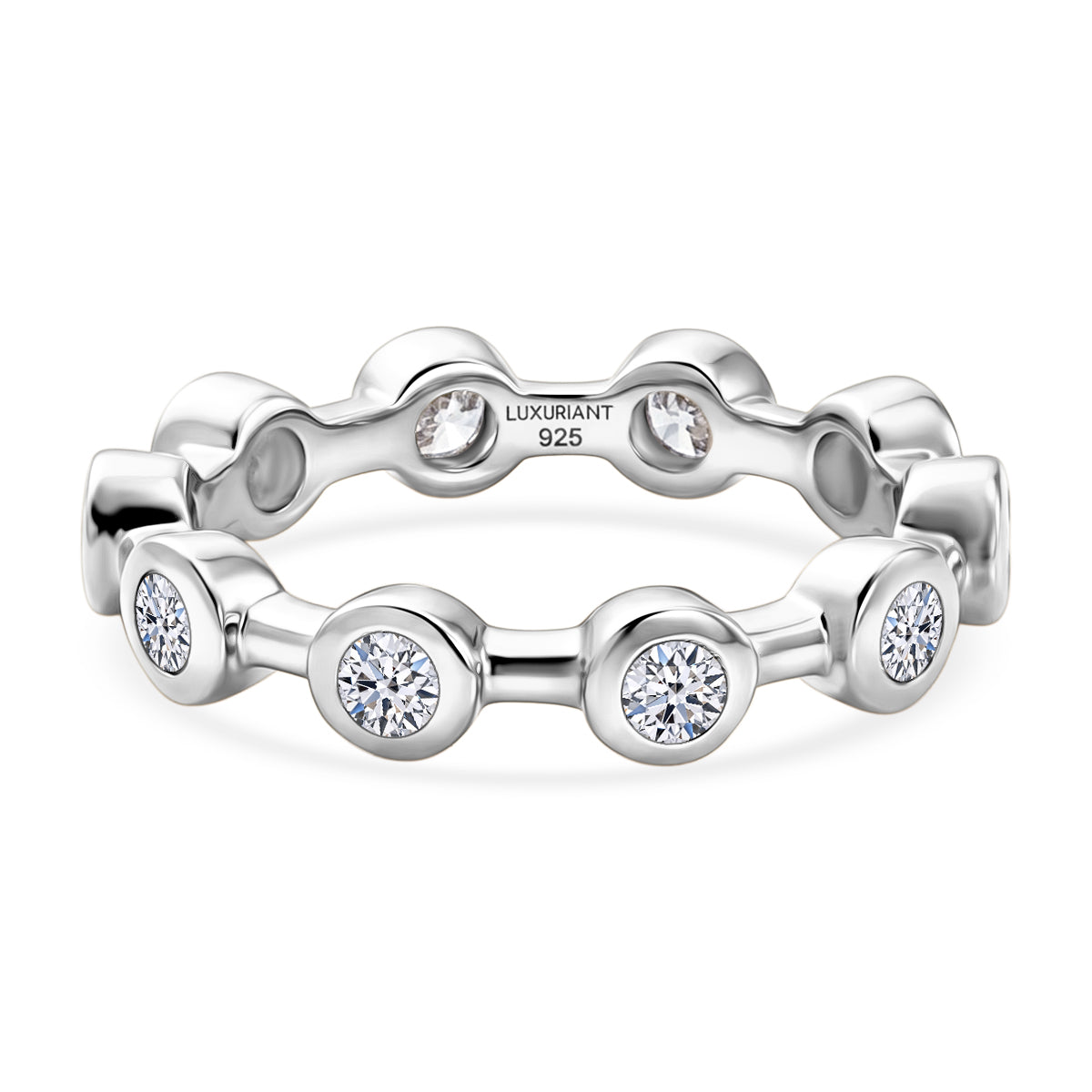 LUXURIANT DIAMOND - Lab Grown Diamant SI-GH Ring 925 Silber Rhodiniert (Größe 18.00) ca. 1.03 ct