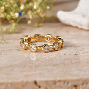 LUXURIANT DIAMOND - Lab Grown Diamant SI-GH Ring 925 Silber 750 Gelbgold vermeil (Größe 19.00) ca. 1.13 ct