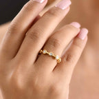 LUXURIANT DIAMOND - Lab Grown Diamant SI-GH Ring 925 Silber 750 Gelbgold vermeil (Größe 19.00) ca. 1.13 ct