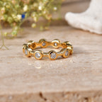 LUXURIANT DIAMOND - Lab Grown Diamant SI-GH Ring 925 Silber 750 Gelbgold vermeil (Größe 19.00) ca. 1.13 ct