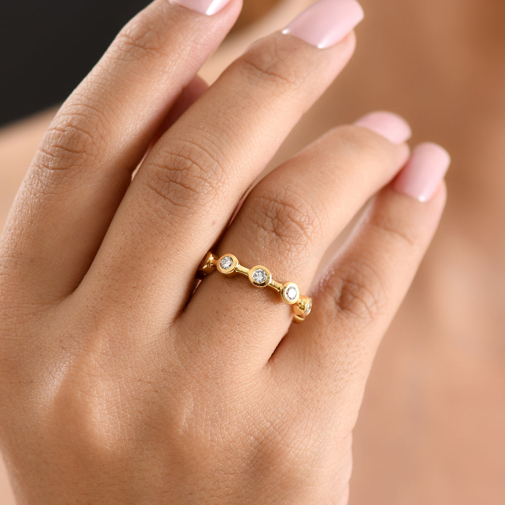 LUXURIANT DIAMOND - Lab Grown Diamant SI-GH Ring 925 Silber 750 Gelbgold vermeil (Größe 19.00) ca. 1.13 ct
