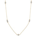 LUXURIANT SGL zertifizierte SI-GH Labor Diamant 45+5cm Halskette, 925 Silber Gelbgold Vermeil - 0,50 ct.