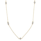 LUXURIANT SGL zertifizierte SI-GH Labor Diamant 45+5cm Halskette, 925 Silber Gelbgold Vermeil - 0,50 ct.